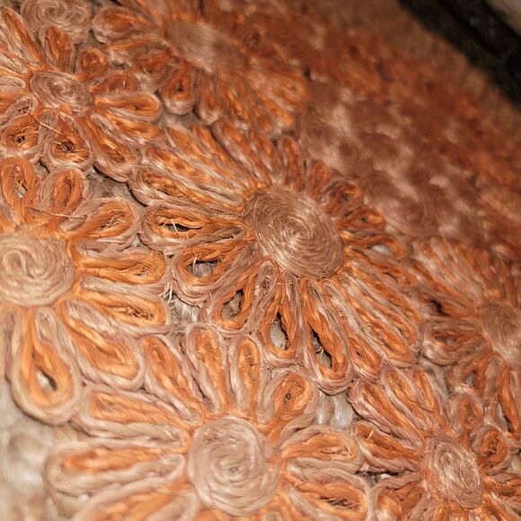 VTG Handmade Philippines Abaca Woven Hemp Mat 18" Trivet Table Protector MCM - Picture 8 of 16